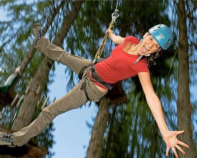 Flying Fox im Outdoor Park am Nassfeld